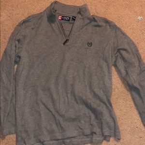 Men’s grey Chaps zip up sweater gently used